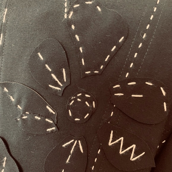 People Like Frank Jacket  Women’s Thick Stitch Embroidered Back Pleats size M - Picture 4 of 7